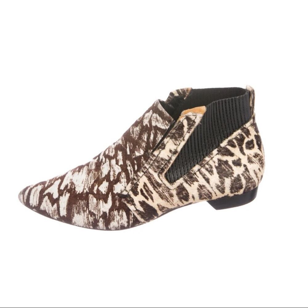 Derek Lam 10 Crosby Ponyhair Patterned Booties 6.5